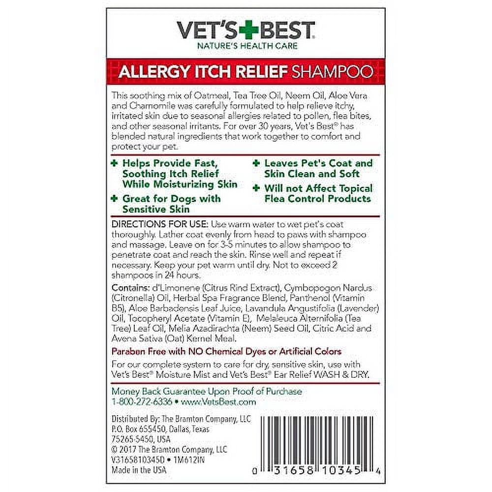 Vet's best best sale anti itch shampoo