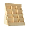 thumbnail image 4 of Expositor de tarjetas de felicitación de madera, organizador de pegatinas, fácil de usar, para guardar , soporte para mostrador de joyería, 4 of 7