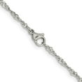thumbnail image 3 of Stainless Steel Singapore Chain Necklace Chisel Polished 2.5 mm 18 inch, 3 of 4