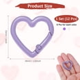 thumbnail image 3 of Clip en Forma de Corazón Uxcell [Paquete de 12] - Clip de Llaveros Gancho de Resorte [Púrpura Claro/Blanco/Aleación de Aluminio], 3 of 6