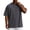 Grey, variant on Mens Oversized T Shirt Summer Solid Drop Shoulder Crew Neck Elbow Sleeve T Shirts for Man Casual Tops