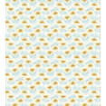 thumbnail image 3 of Ambesonne Floral Duvet Cover Sets, Vintage Flowers Polka Dots, 2-Queen, Pale Blue and Dark Yellow, 3 of 7