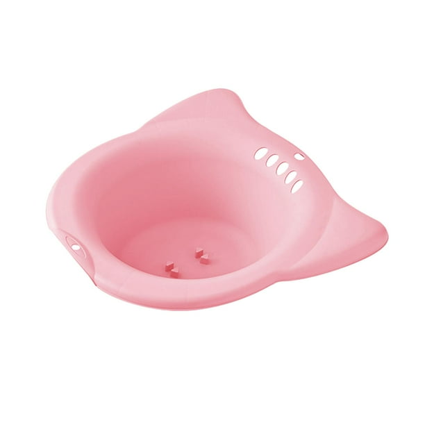 Asiento de inodoro para baño de asiento con lavabo para el de las hemorroides posparto rosa1 Zulema Bañera de asiento para inodoro