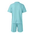 thumbnail image 7 of Havenx 2 Piece Short Sets for Men Button Down Short Sleeves Drawstring Polo Shorts Sets with Pockets Elastic Waist Sweatsuit Outfits Athletic Jogging Sports Summer Clothes,Light Blue M, 7 of 7
