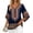 Dark Blue, variant on Bohemian Tops for Women Summer 3/4 Sleeve Tunic Tops Casual Beach Vacation Blouses