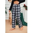 thumbnail image 7 of U2SKIIN Women Fleece Pajama Pants, Comfy Plaid PJ Bottoms For Women with Pockets Soft Warm（Black-White Plaid, Medium）, 7 of 7