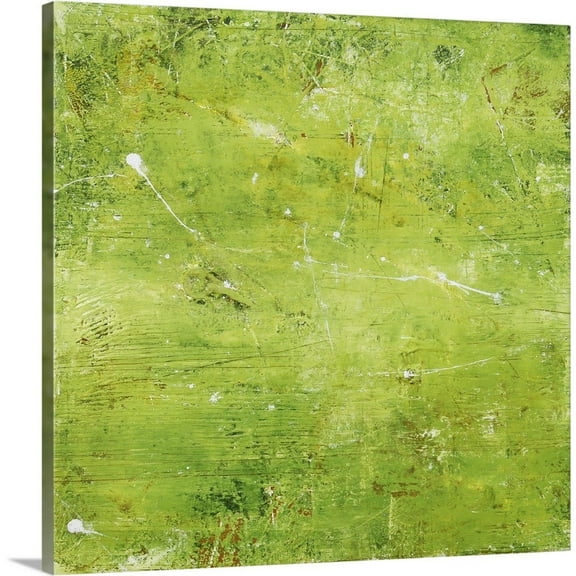Great Big Canvas "Green Mile" by Erin Ashley Brown Black Abstract Wrapped Canvas Print Wall Artwork