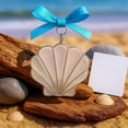 thumbnail image 1 of Colgante de vidrio marino con lazo azul – Decoración de alambre retorcido de metal multicolor, 8x8cm, adorno brillante de purpurina navideña, acento ligero para árbol de Navidad, diseño exquisito, 1 of 6