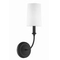 thumbnail image 3 of Crystorama Libby Langdon For  Sylvan 1 Light Black Forged Sconce - 4.87'' W x 15.75'' H x 7.75'' D, 3 of 10