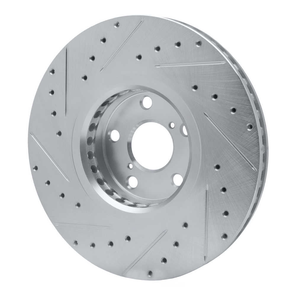Dynamic Friction Company 631-75024D DFC Brake Rotor - Drilled And Slotted - Silver