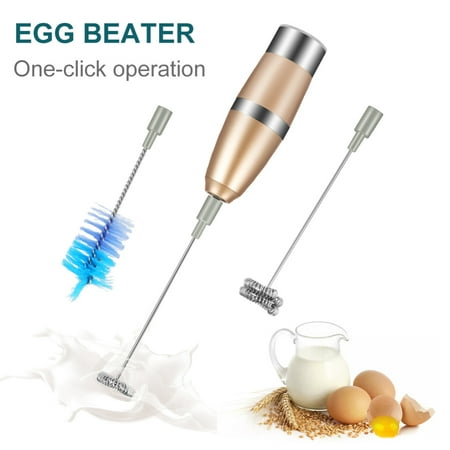 

Stainless Steel Electric Frother Mini Egg Beater Automatic Handheld Foam Coffee Maker Blender Foamer New