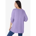 thumbnail image 4 of Woman Within Plus Size 7-Day Three-Quarter Sleeve Pintucked Henley Tunic, 4 of 6