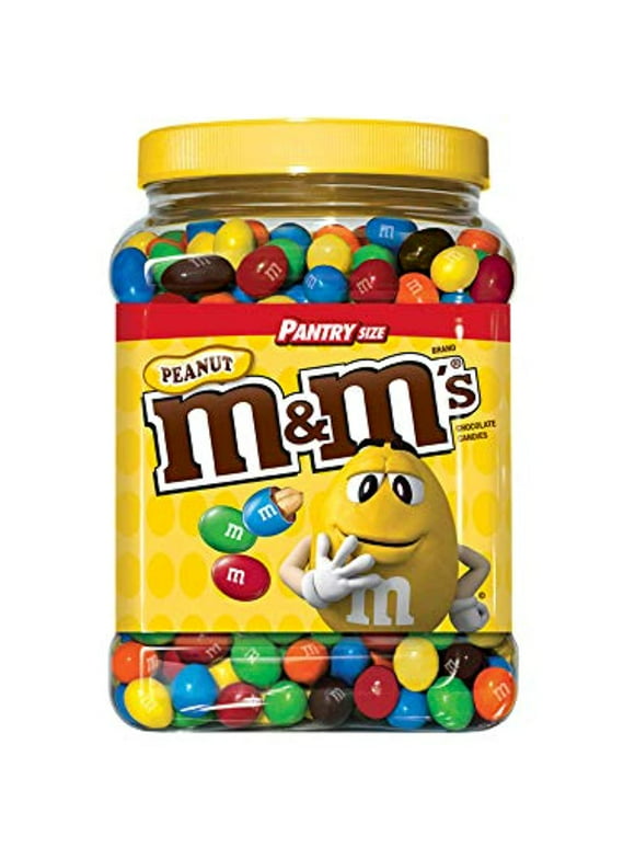 An Item Of M&M's Peanut Chocolate Candy Pantry Size plastic Jar (62 Oz.) Pack Of