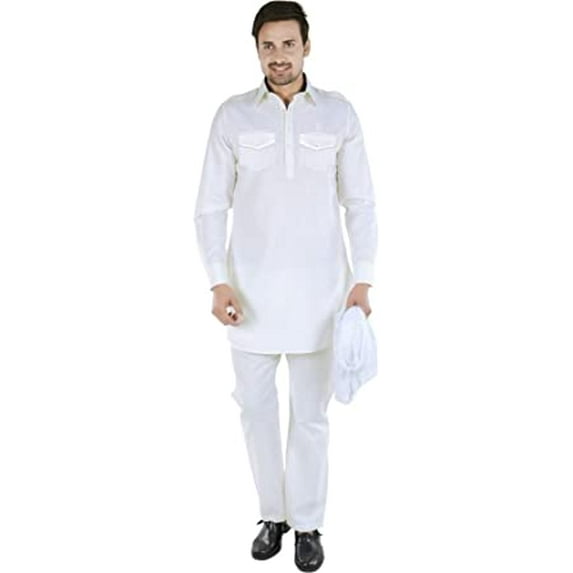 Royal Mens Pathani Suit For Men's Contemporary Art Fabric Blended