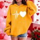 thumbnail image 4 of Sudadera con capucha y estampado de corazón de San Valentín, sudadera de manga larga para niños y niñas, chaqueta para niñas de talla mediana y grande., 4 of 7
