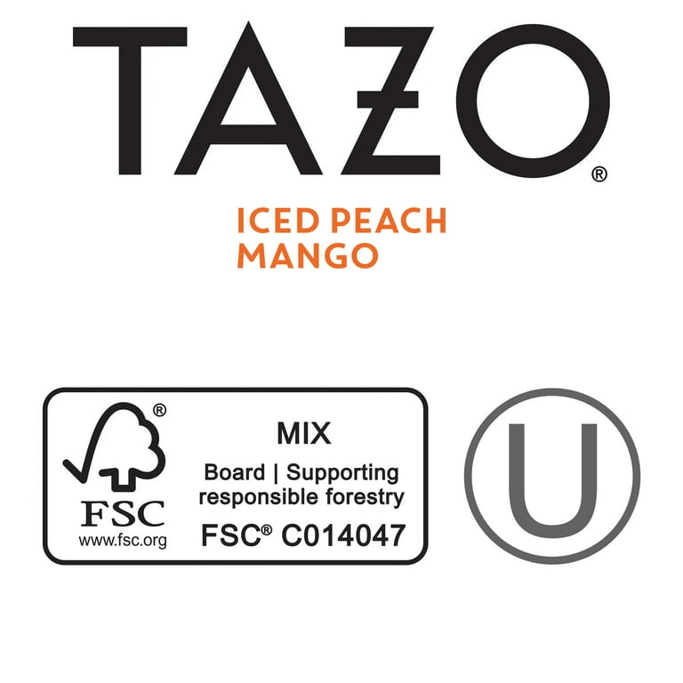 TAZO Iced Peach Mango Herbal Tea Concentrate, Caffeine-Free, 32oz
