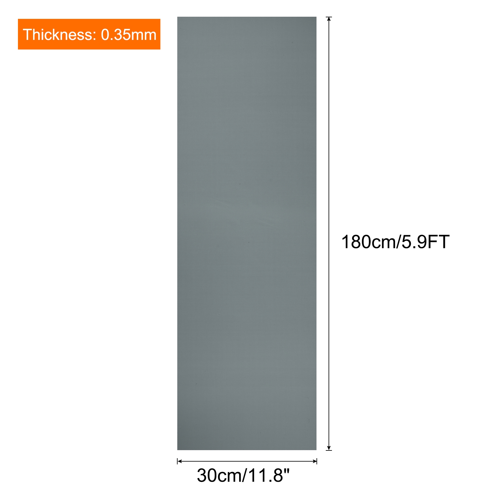 Unique Bargains Silicone Heat Resistant Non-Stick Pastry Baking Mats 11.8IN x 5.9FT Gray