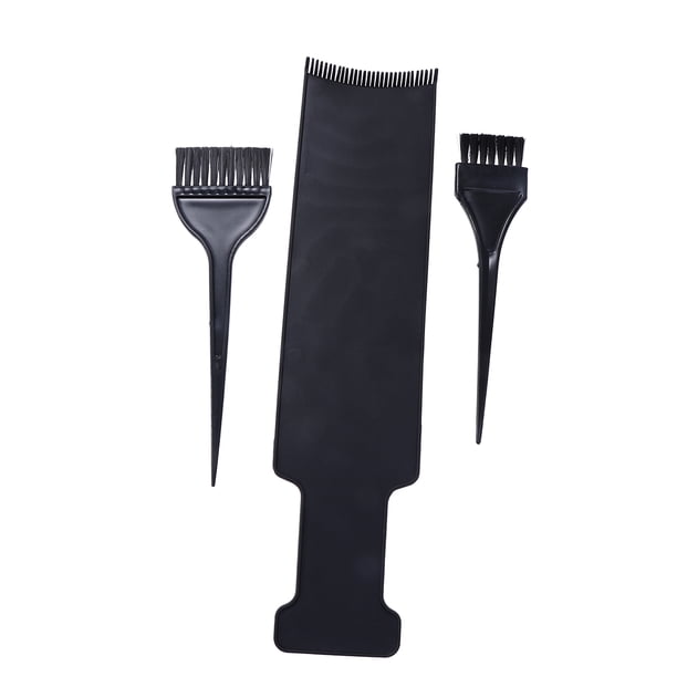 peines largos para teñir el cabello, con cepillos para teñir el cabello, herramienta de peluquería DIY (negro)