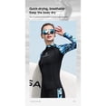 thumbnail image 5 of Levmjia Women's Long Sleeve Snorkeling Suit Sun Protection Swim Shirt Quick Dry Surf Rash Guard Stretchy Diving Rash Vest for Swimming Beach Water Sports, XS-2XL, 5 of 8