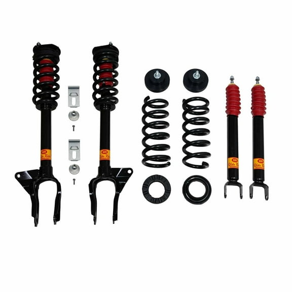 2016-2020 Jeep Grand Cherokee Air Suspension Conversion/Delete Kit for 4x4 3.6L V6, V8 and 3.0 Diesel Engines with Camber Alignment Kit (JC24FCKL)