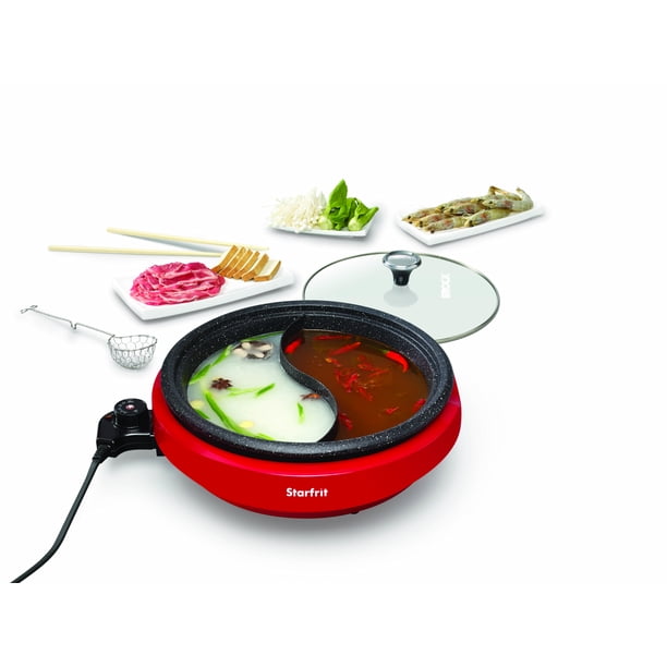 The Rock By Starfrit DualSided 3.2Quart Electric Hot Pot