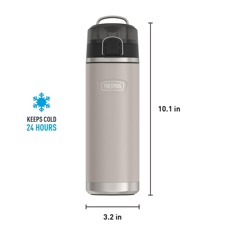 Icon Series by Thermos Stainless Steel Water Bottle with Spout 24 Ounce, Sandstone
