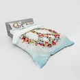 thumbnail image 3 of Ambesonne Colorful Bedding Set 3 Pcs, Peace Sign with Hearts, Twin XL, Multicolor, 3 of 3