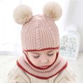 thumbnail image 2 of EHRWE Kids Winter Hat Boys Toddler Kids Warm Baby Cap Scarf Girl Knit Pompon Winter Hat Crochet Baby Care Fashion, 2 of 3