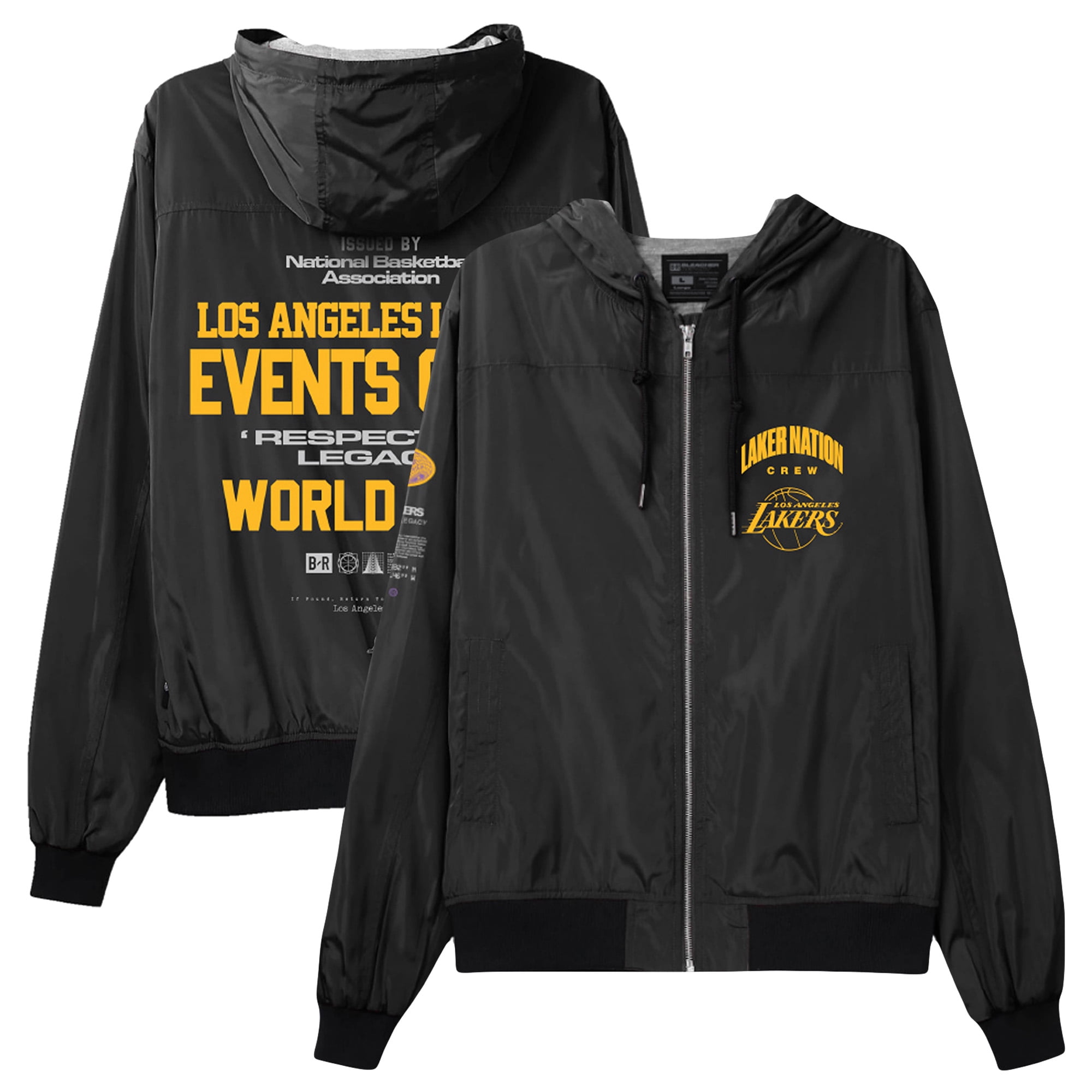 Unisex Bleacher Report x Mitchell & Ness-Black Golden State Warriors Backstage Crew Hoodie Full-Zip Jacket