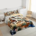 thumbnail image 3 of Homewish Teens Western Cowboy Bedding Comforter Set 2pcs,Exotic Style Twin Comforter Sets Microfiber,Retro Vintage Breathable Bedding Set,Luxury Bedroom Decor,Reversible, 3 of 8