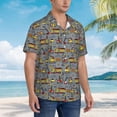 thumbnail image 5 of Daiia Modern Excavator Hawaiian Shirt for Men Gentle Cotton Regular Short Sleeve Casual-3X-Large, 5 of 9