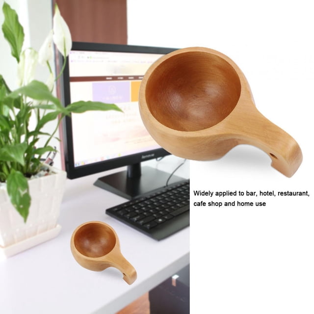 Taza de café de té de madera portátil al aire libre bebidas de madera natural hogar vino agua jugo taza para beber con asa ANGGREK Otros