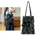 thumbnail image 2 of Womens PU- Tote Bag Female Pleated-Wave Shoulder Bag Summer Underarm Bag, 2 of 20