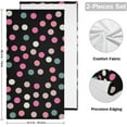 thumbnail image 2 of SKYSONIC Polka Dot Soft Hand Towels set of 2, Absorbent Bath Towel Decorative Fingertip Towels for Bathroom Gym Spa Hotel Beach Swimming Pool,14.4" x 28.3", 2 of 7