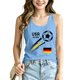 thumbnail image 2 of Women's Football Graphic Tank Tops, Women's Sleeveless Running Tank Top, Breathable Lightweight Sports Vest for Workout, Gym, Yoga, Training for Soccer Tournament 2026 Light Blue Size: M, 2 of 5