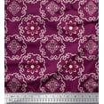 thumbnail image 1 of Soimoi Rayon Fabric Damask Ethnic Print Fabric by the Yard 42 Inch Wide, 1 of 3