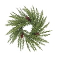 thumbnail image 2 of Dongrere Cypress Red Berry Candle Ring Wreath Artificial Table Centerpiece Ring for Candle Farmhouse Winter Holiday Dining Table Decor, C, 2 of 6