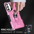 thumbnail image 2 of Allytech for Samsung Galaxy A54 5G Phone Case with Ring Holder, Anti-Fingerprint Non-slip Anti-Drop Heavy Duty Corner Protection Rotating Ring Stand Cover Case for Samsung A54 Phone 6.4", Pink, 2 of 9