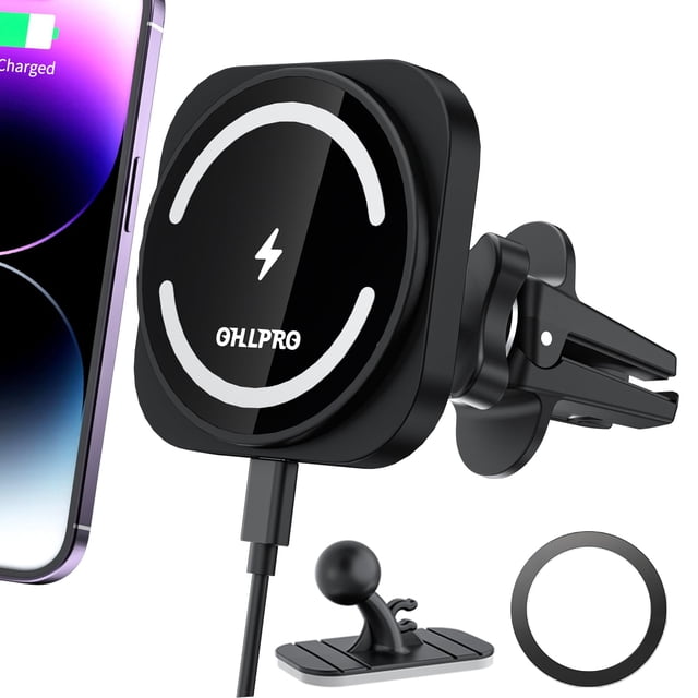Cargador de coche inalámbrico magnético OHLPRO para iPhone Magsafe