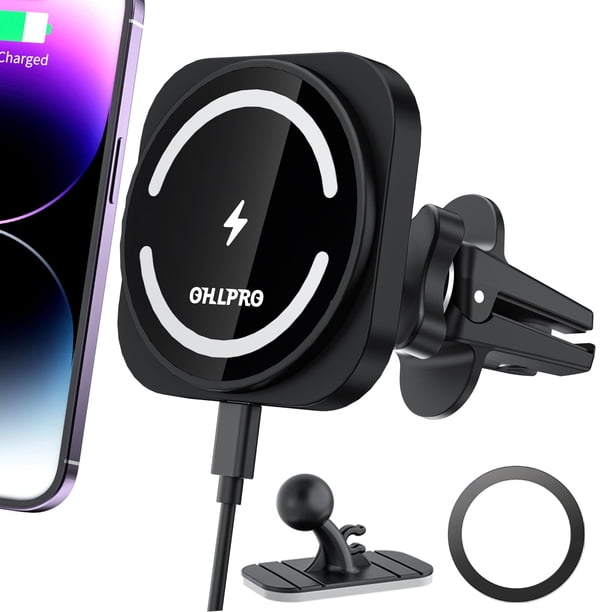 Cargador de coche inalámbrico magnético OHLPRO para iPhone Magsafe