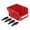 Red, variant on BIMZUC Wall Mounted Parts Storage Rack Stackable Shop Tool Bin Screws Organizer Thickened Inclined Mouth Combination Type Tool Box Blue (5.3 in / 13.5 cm)