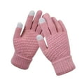 thumbnail image 3 of Women's Winter Touchscreen Gloves, Fleece Lined Cold Weather Gloves, Soft Knit Elastic Cuff Gloves for Driving Typing, Warm Touch Screen Compatible Gloves, One Size Fits Most, 1 Pair, 3 of 4