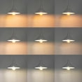 thumbnail image 5 of FSLiving Adjustable Height J Type Track Lighting Modern White Iron Cone Shade, Smart Edison Bulbs, 2200K-6500K Track Mount Rustic Cottage Style with Timer Decorate for Dinning Table Top Kitchen, 5 of 9