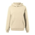 thumbnail image 6 of Womens Hoodies For Women Oversized Fleece Hooded Sweatshirt Long Sleeve Pullover With Pocket Drop Shoulder Collar Soft Warm Suitable For Fall Winter Easy To Pair With Pants L Sweatshirt For Women, 6 of 7
