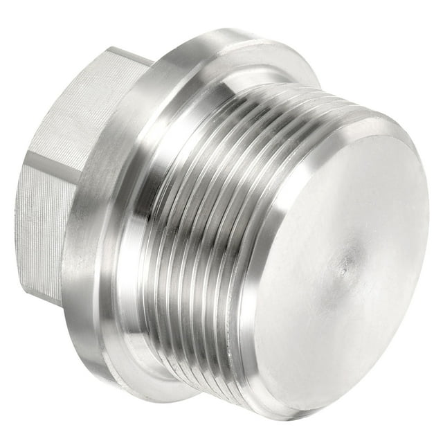 Unique Bargains M33x1.5 Male Plug Stainless Steel Thread Hex Head Socket Solid Pipe Fitting