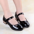 thumbnail image 4 of Girls Dress Shoes Adorable Sparkle Mary Jane Flats for Wedding Party School Low Heel Flats Shoe for Kids Black 29, 4 of 5