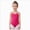 A38-Hot Pink, variant on Girls Camisole Dance Leotard with Ruched V-Neck,Sleeveless Ballet Bodysuit