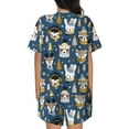 thumbnail image 3 of Lsque Winter Animal Friends Women's Short-Sleeved Pajama Set - 2 Piece Soft and Lightweight Sleepwear Set-Large, 3 of 9