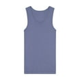 thumbnail image 5 of Buyless Fashion Boys Scoop Neck Tagless Undershirts Soft Cotton Blue Polka Dot Tank Top (8 Pack) - TW21-8-BD-7-8, 5 of 7