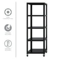 thumbnail image 6 of Office Dimensions 72" High Rolling 5 Shelf Bookcase, Industrial Metal, Black, 6 of 21